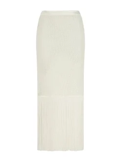 Fashion - Maxi Skirt - Ivory Long Skirts
