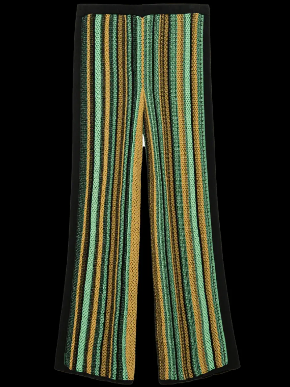 Sale - Cher Crochet Stripe Pant - Jungle Stripe Pants