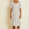 Sale - Fabia Shirred Midi Dress - Meadow Dresses | Midi