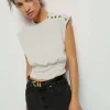 Outlet - Marni Top - Porcelain Crop Tops