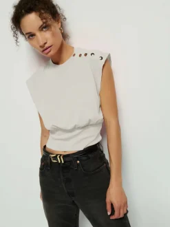 Outlet - Marni Top - Porcelain Crop Tops