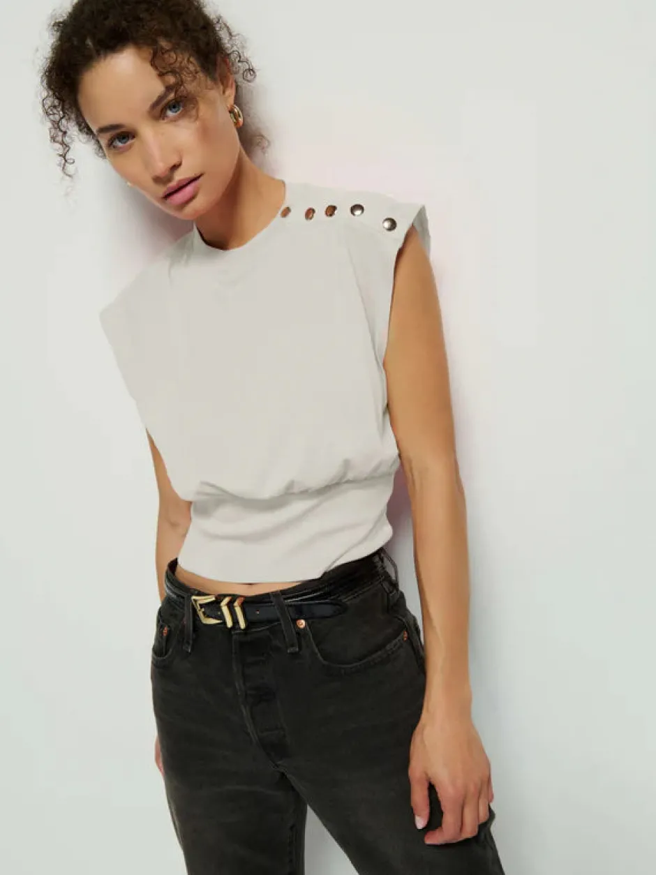 Outlet - Marni Top - Porcelain Crop Tops