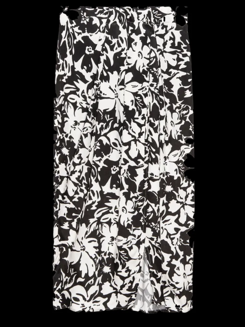 Online - Suri Sarong - Black Botanical Floral Coverups | Long Skirts