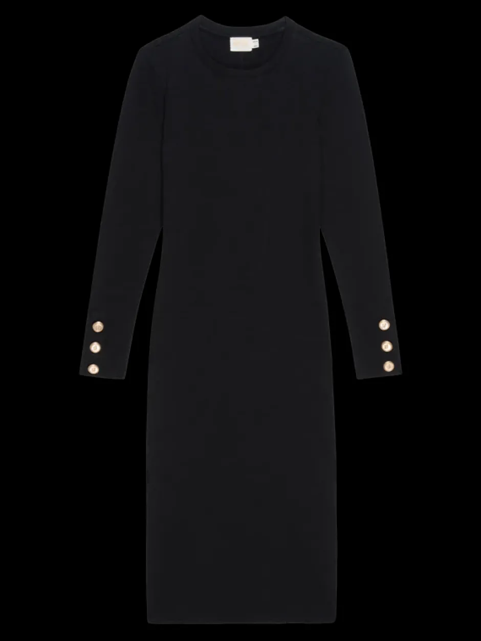 Discount - Theo Dress - Jet Black Dresses | Midi