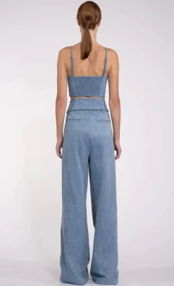 Clearance - Bea Crop - Denim Crop Tops