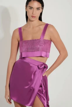 Sale - Capri Sequin Top - Orchid Crop Tops
