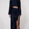 Outlet - Emilia Crop Top - Navy Crop Tops