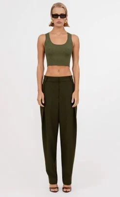Outlet - Eve Crop - Moss Crop Tops
