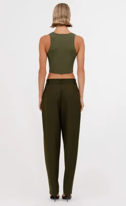 Outlet - Eve Crop - Moss Crop Tops