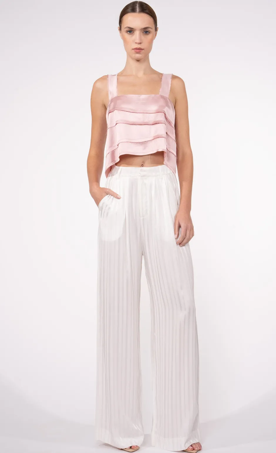 Hot - Izzie Top - Desert Rose Crop Tops