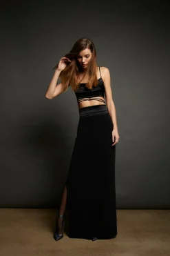Outlet - Kay Skirt - Black Long Skirts