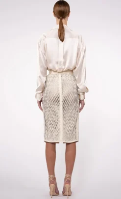Online - Max Midi Skirt - Crema Long Skirts