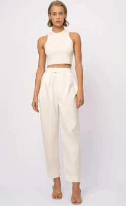 Clearance - Mia Tank - White Crop Tops