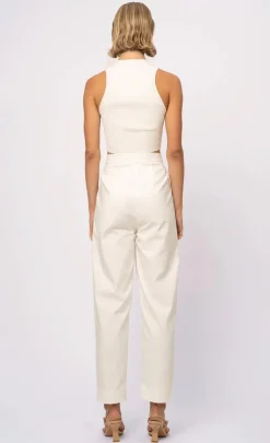 Clearance - Mia Tank - White Crop Tops