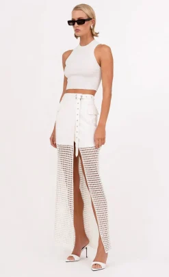 Hot - Tyra Skirt - White Long Skirts