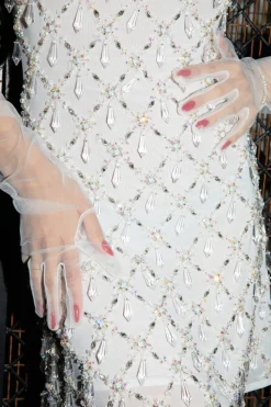 Fashion - Arabella Hand Beaded Crystal Dress - White Mini Dresses | Dresses