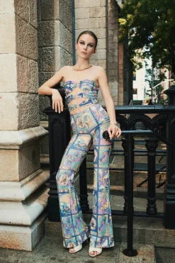 Fashion - Eden Flattering Glitter Lurex Jumpsuit - Multi Pants Jumpsuits