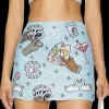 Fashion - Vegas Crop Skirt - Blue Mini Skirts