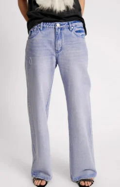 Hot - Cupid Blue Low Riders Waist Wide Leg Jean - Cupid Blue Straight | Denim