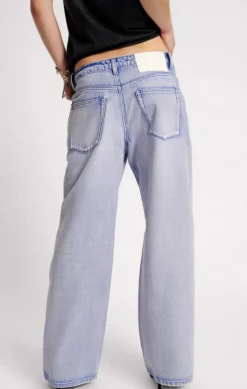 Hot - Cupid Blue Low Riders Waist Wide Leg Jean - Cupid Blue Straight | Denim