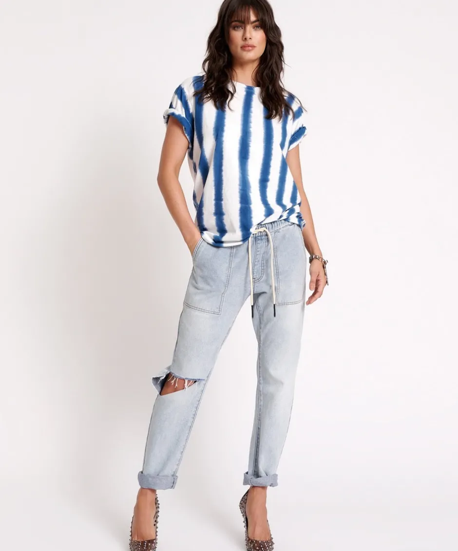 Sale - Dream Shabbies Drawstring Boyfriend Jeans - Dream Pants | Denim