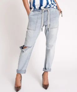 Sale - Dream Shabbies Drawstring Boyfriend Jeans - Dream Pants | Denim