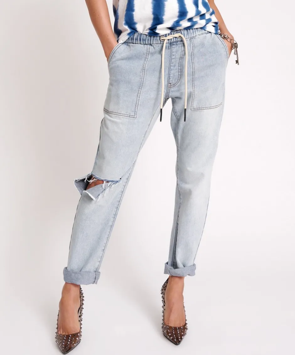 Sale - Dream Shabbies Drawstring Boyfriend Jeans - Dream Pants | Denim