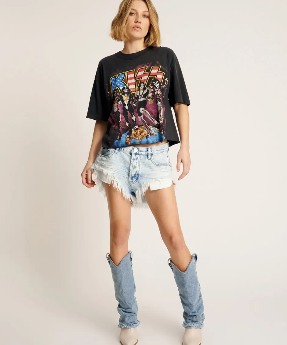 Sale - Rollers Low Waist Denim Shorts - Depeche Blue Shorts | Shorts