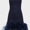 Hot - Lumière Plumage Mini Dress - Night Blue Mini Dresses | Dresses