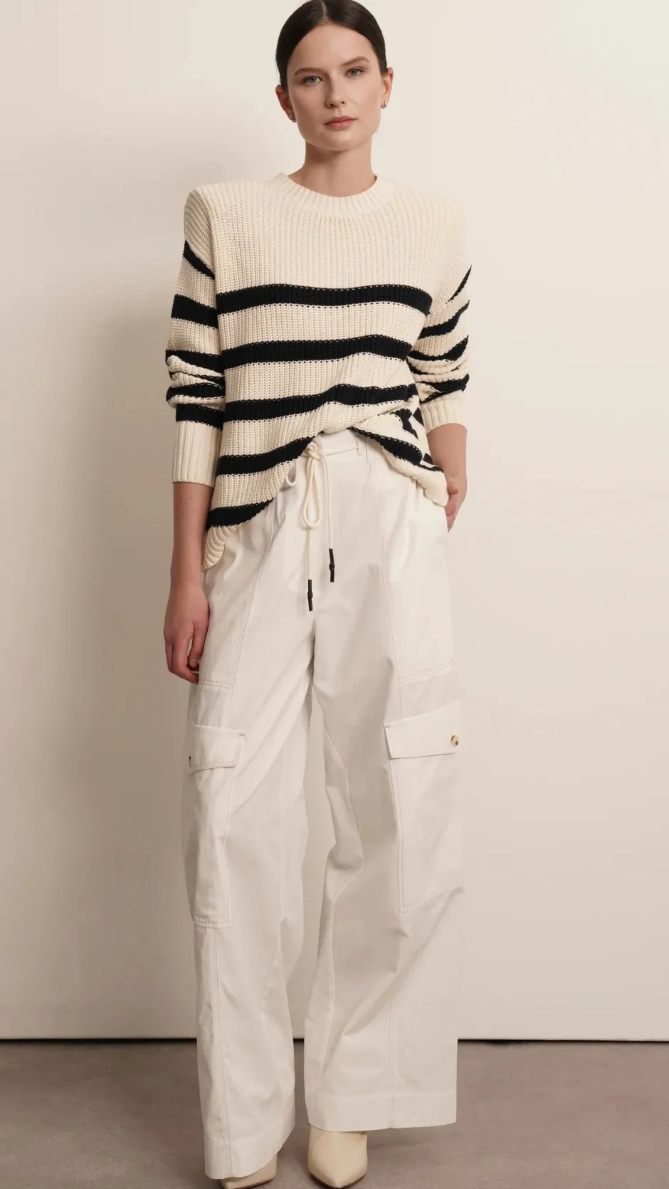 Clearance - Mia Sweater - Navy Stripe Sweaters & Knits