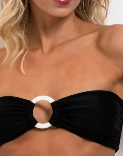 Clearance - Bandeau Bikini Top - Black Bikini