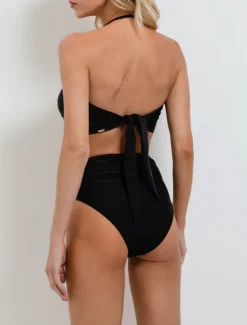 Clearance - Bandeau Bikini Top - Black Bikini