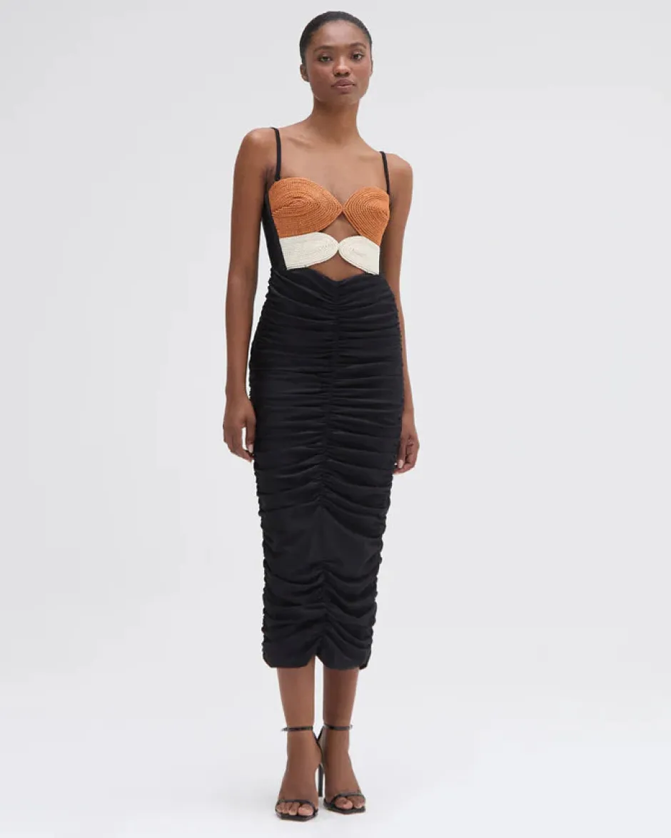 Online - Braided Midi Dress - Black Midi | Midi Dresses