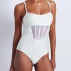 Fashion - Corset Waist One Piece - White One Piece