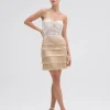 Fashion - Crochet Mini Dress - Natural Mini Dresses | Dresses