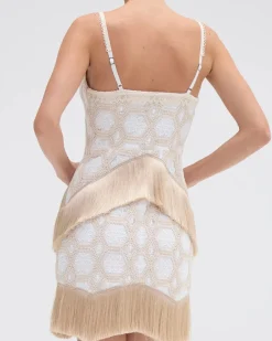 Discount - Crochet Plunge Mini Dress - Off White Mini Dresses | Dresses