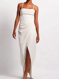Best - Draped Maxi Dress - Ivory Dresses | Long Dresses