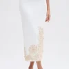 Online - Dune Knit Skirt - Off White Long Skirts