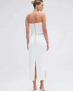 Online - Dune Knit Skirt - Off White Long Skirts