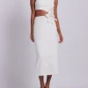 Sale - Flower Applique Midi Dress - White Dresses | Midi