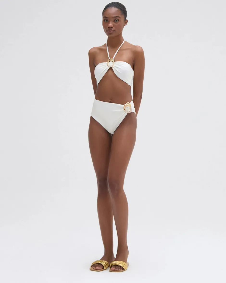 Sale - Jersey Sands Stone Bikini Bottom - Off White Bikini