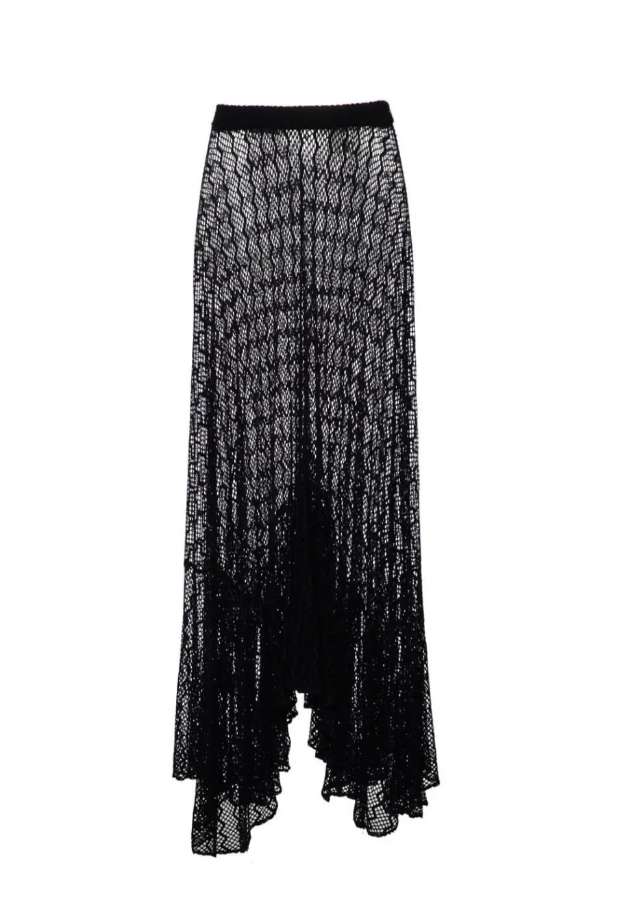 Best - Lace Beach Skirt - Black Coverups | Long Skirts