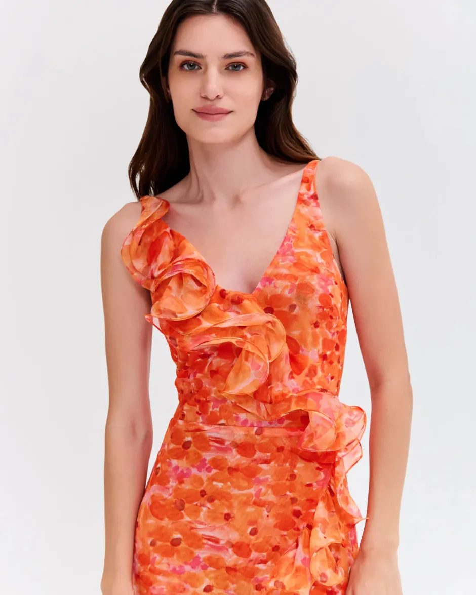 Outlet - Myosotis Flutter Gown - Yellow Long Dresses | Dresses