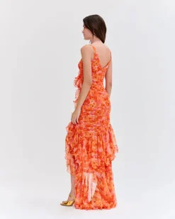 Outlet - Myosotis Flutter Gown - Yellow Long Dresses | Dresses