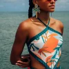 Outlet - Rio Cut Out Swimsuit - Bright Orange One Piece