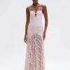 Outlet - Seashell Lycra Gown - Beige Long Dresses | Dresses