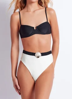 Clearance - Underwire Bra Top - Black Bikini