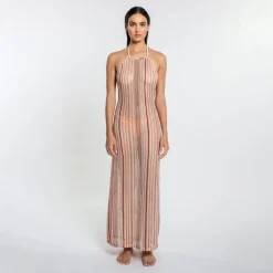 Hot - Harley Halter Dress - Sand Crochet Dresses | Coverups