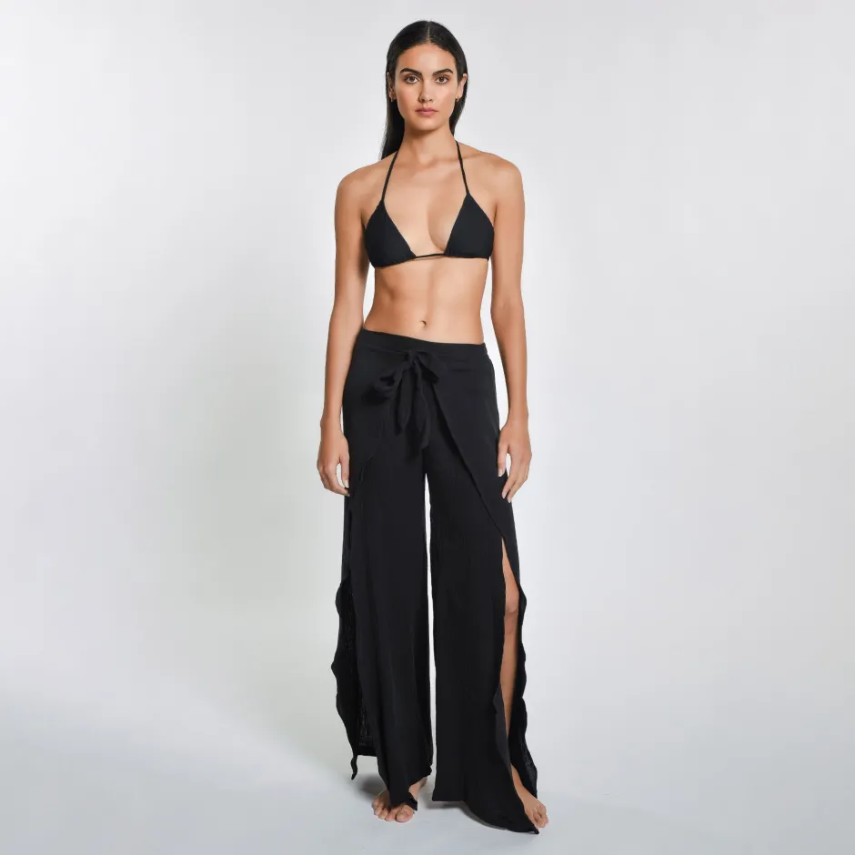 Sale - Joan Wrap Pants - Black Iris Coverups | Pants