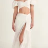 Sale - Valentina Skirt - White Lotus Long Skirts